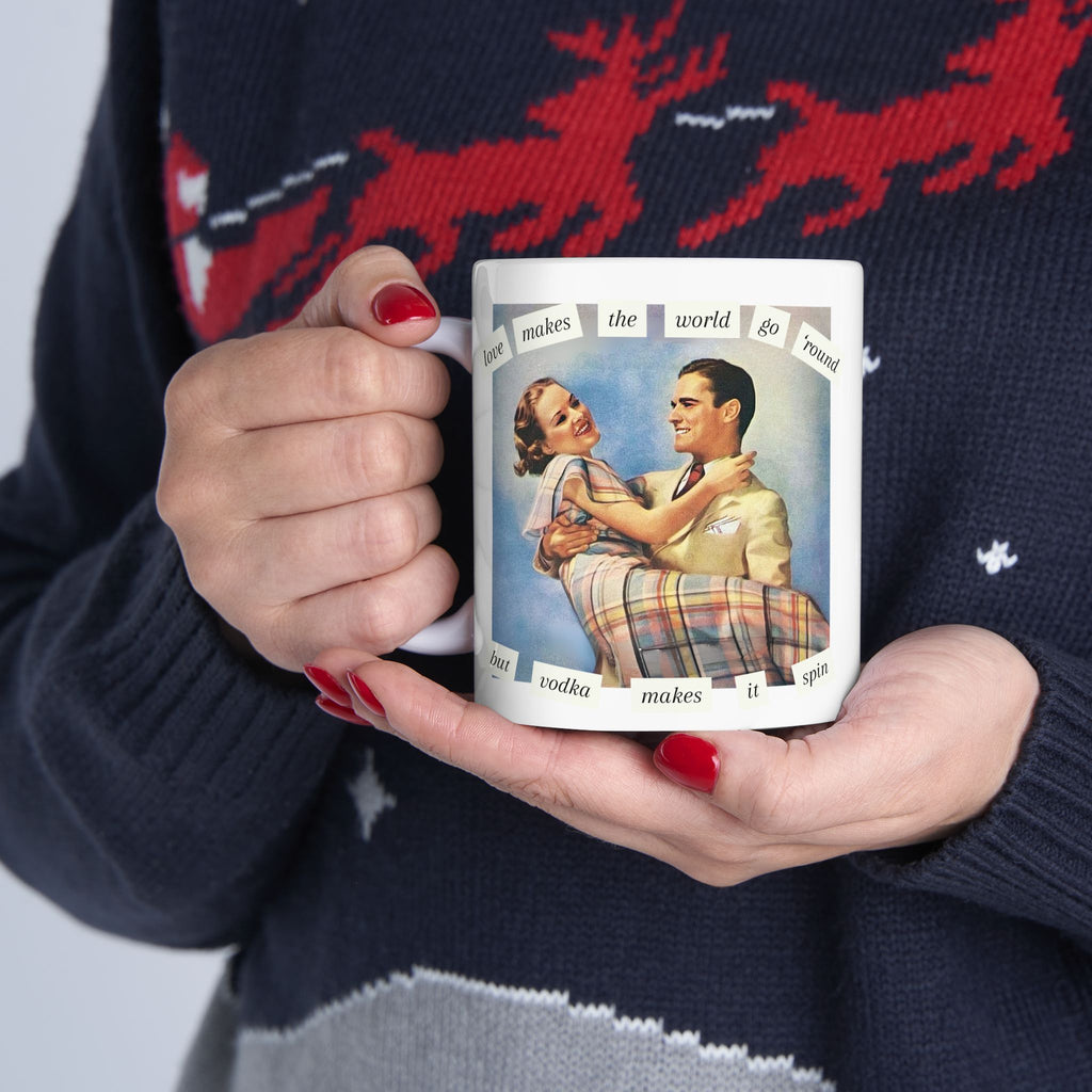 Coffee Mug Vodka Humor Vintage Retro Ceramic Mug (11oz)