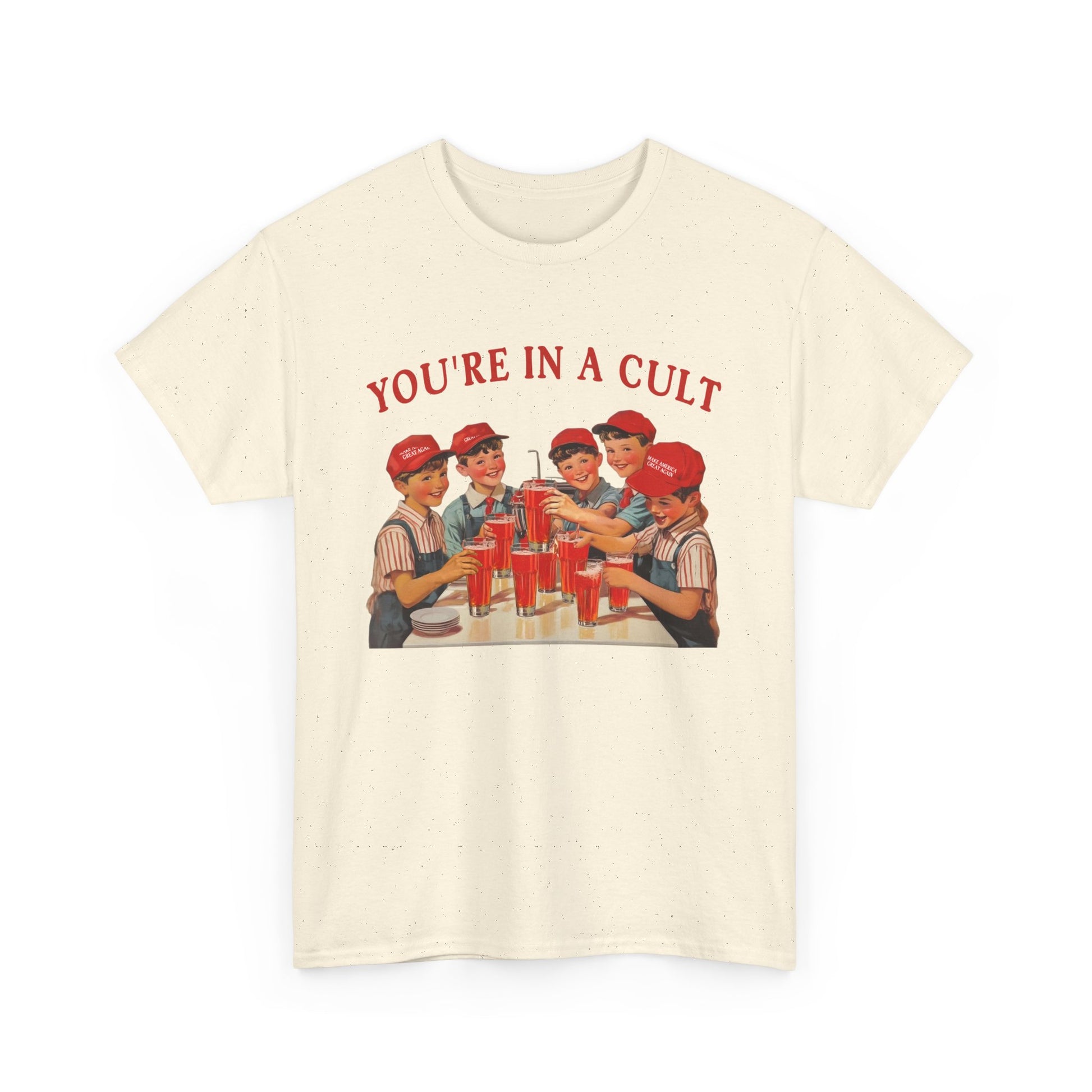 Political Cult Humor Unisex Heavy Cotton Tee- Vintage Inspired Retro Dystopian T-Shirt