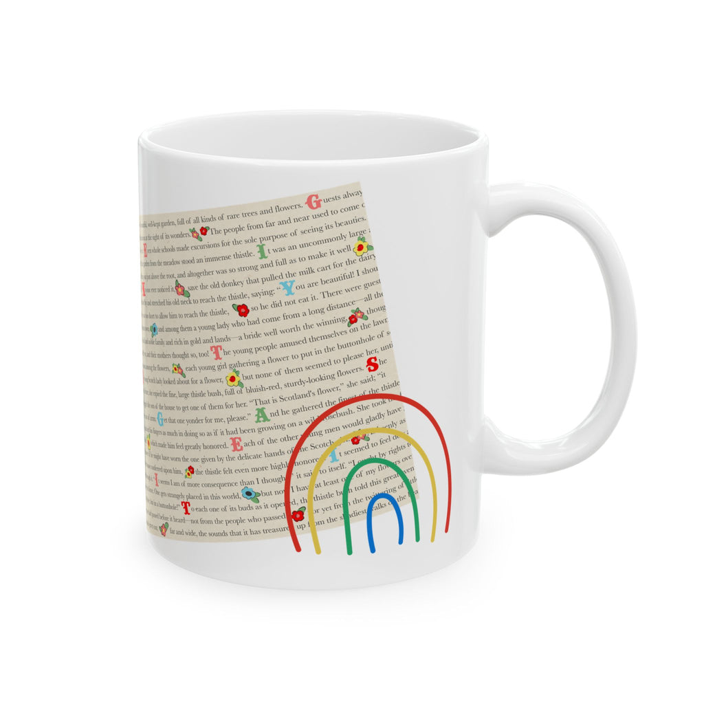 Whimsical Ceramic Mug, Childhood Humor Retro Drinkware