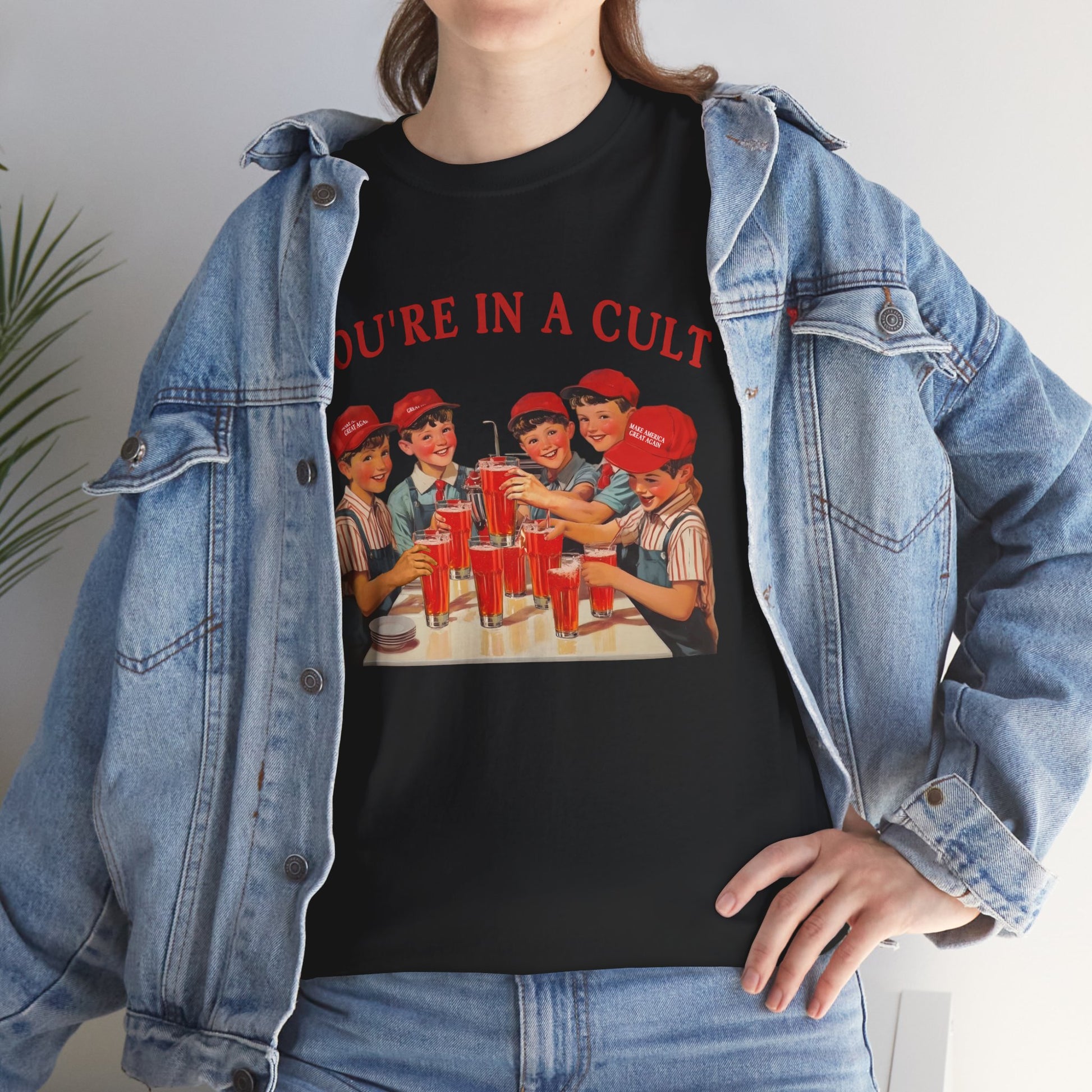 Political Cult Humor Unisex Heavy Cotton Tee- Vintage Inspired Retro Dystopian T-Shirt