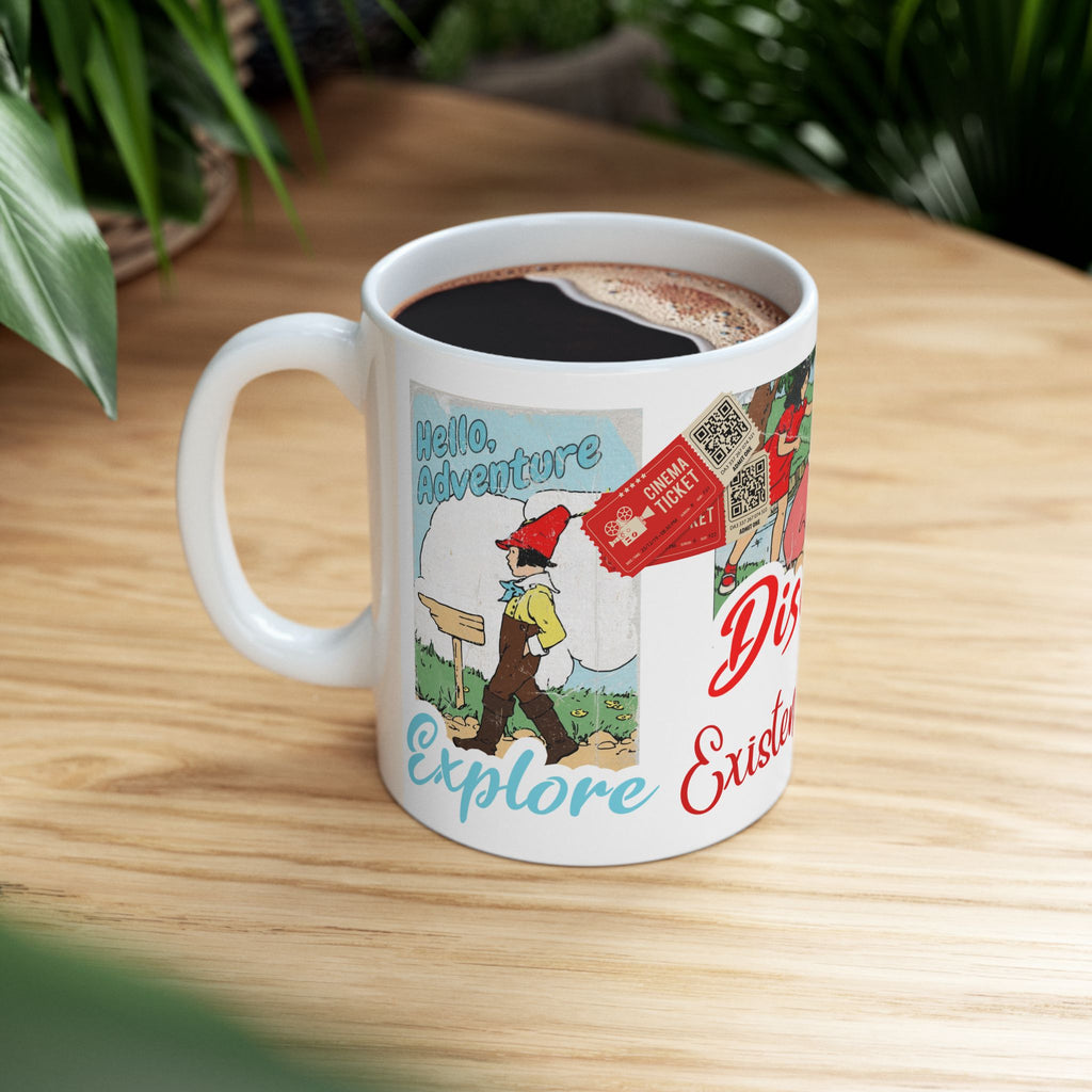 Whimsical Ceramic Mug: Discover Existential Dread, Funny Gift for Coffee Lovers