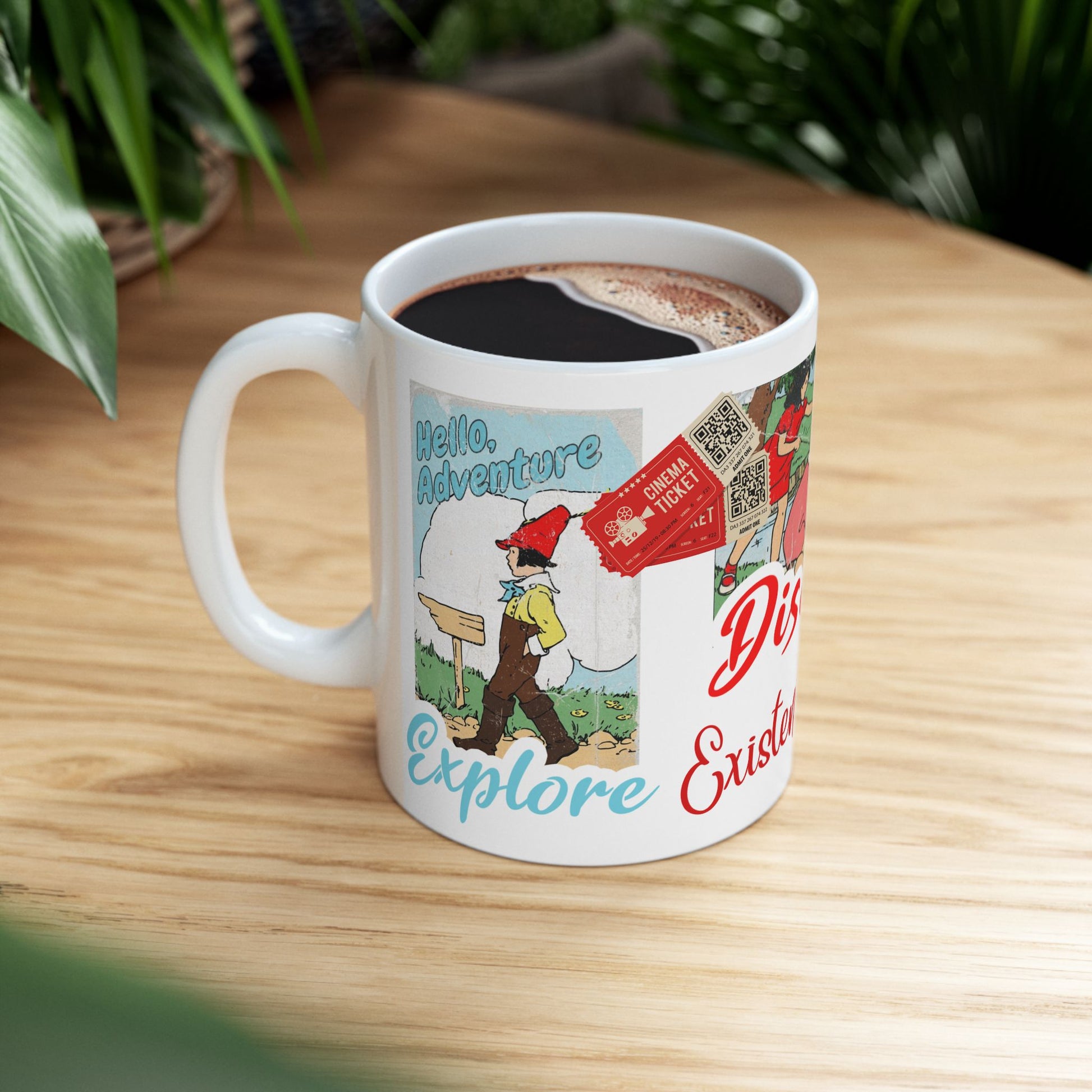 Whimsical Ceramic Mug: Discover Existential Dread, Funny Gift for Coffee Lovers