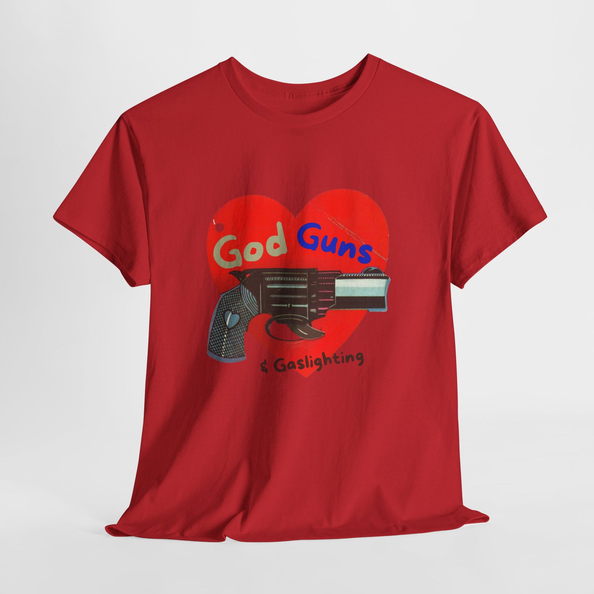 God Guns Unisex Heavy Cotton Tee | Ironic Retro Graphic Tee