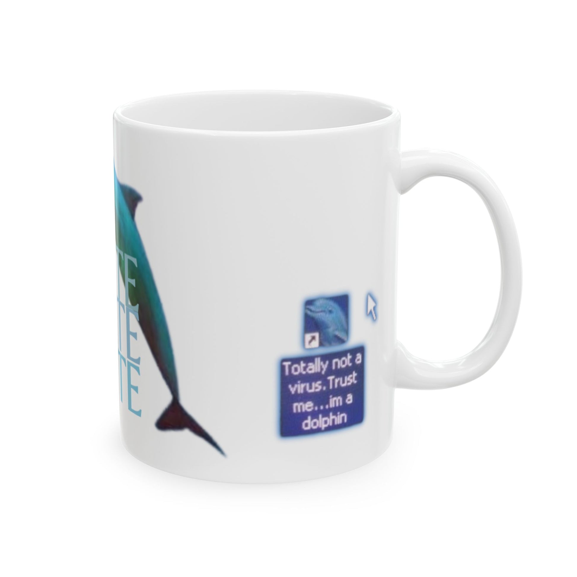 Mug - Dissociate Dolphin Humor Satire Mug for Coffee Drinkers