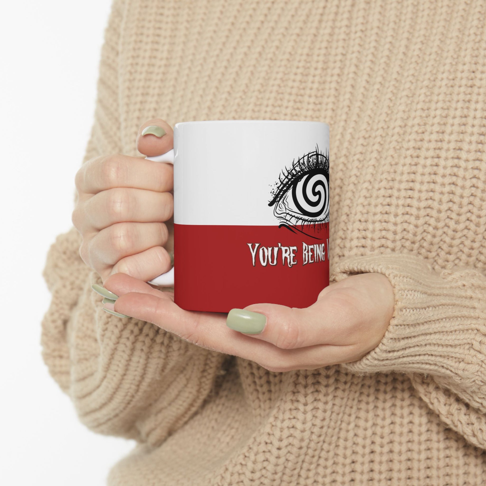 Eye-Opening Ceramic Mug - Dystopian Mug for Coffee Lovers