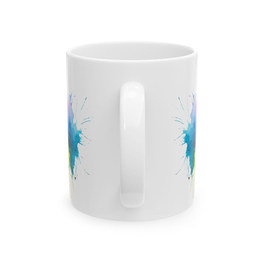 Colorful Skull Mug with Dark Quote: Dead Inside, Perfect for Coffee Lovers