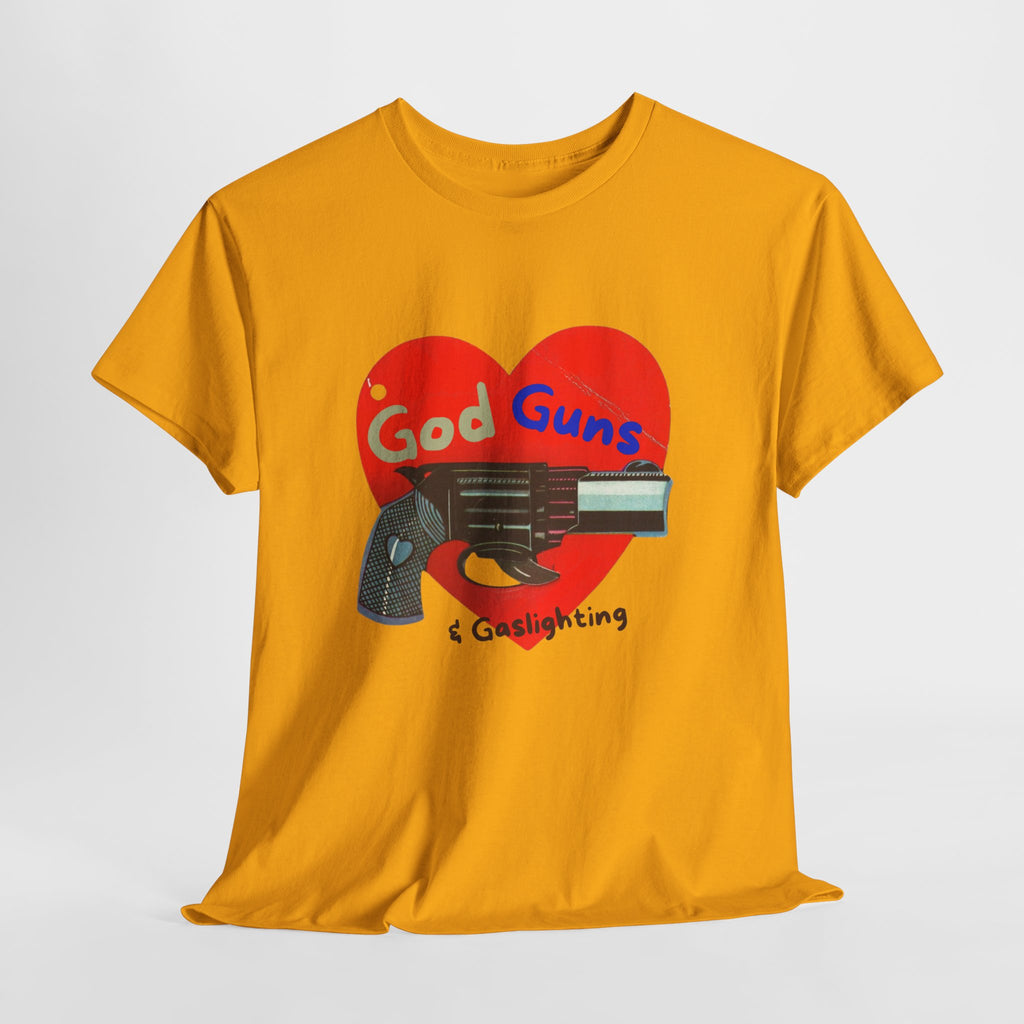 God Guns Unisex Heavy Cotton Tee | Ironic Retro Graphic Tee