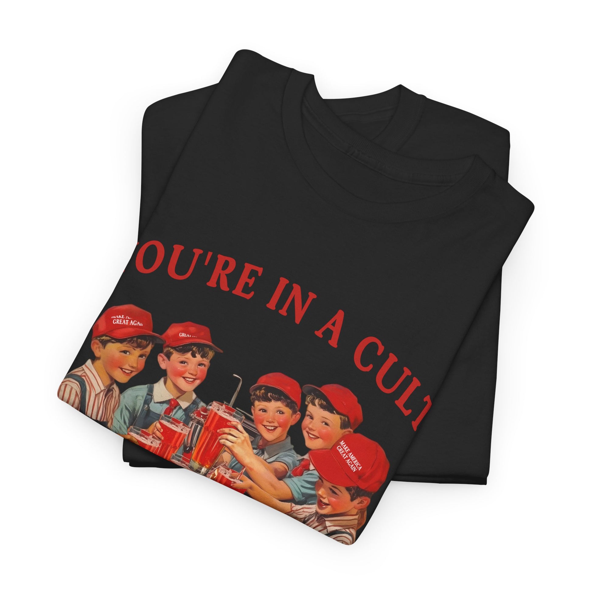 Political Cult Humor Unisex Heavy Cotton Tee- Vintage Inspired Retro Dystopian T-Shirt