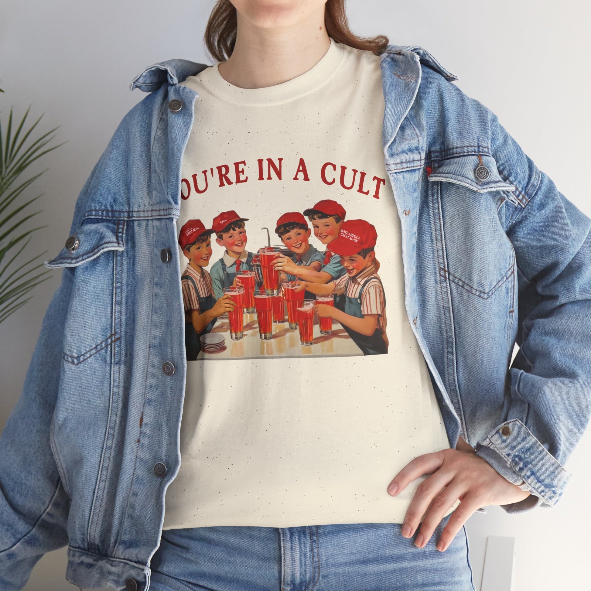 Political Cult Humor Unisex Heavy Cotton Tee- Vintage Inspired Retro Dystopian T-Shirt