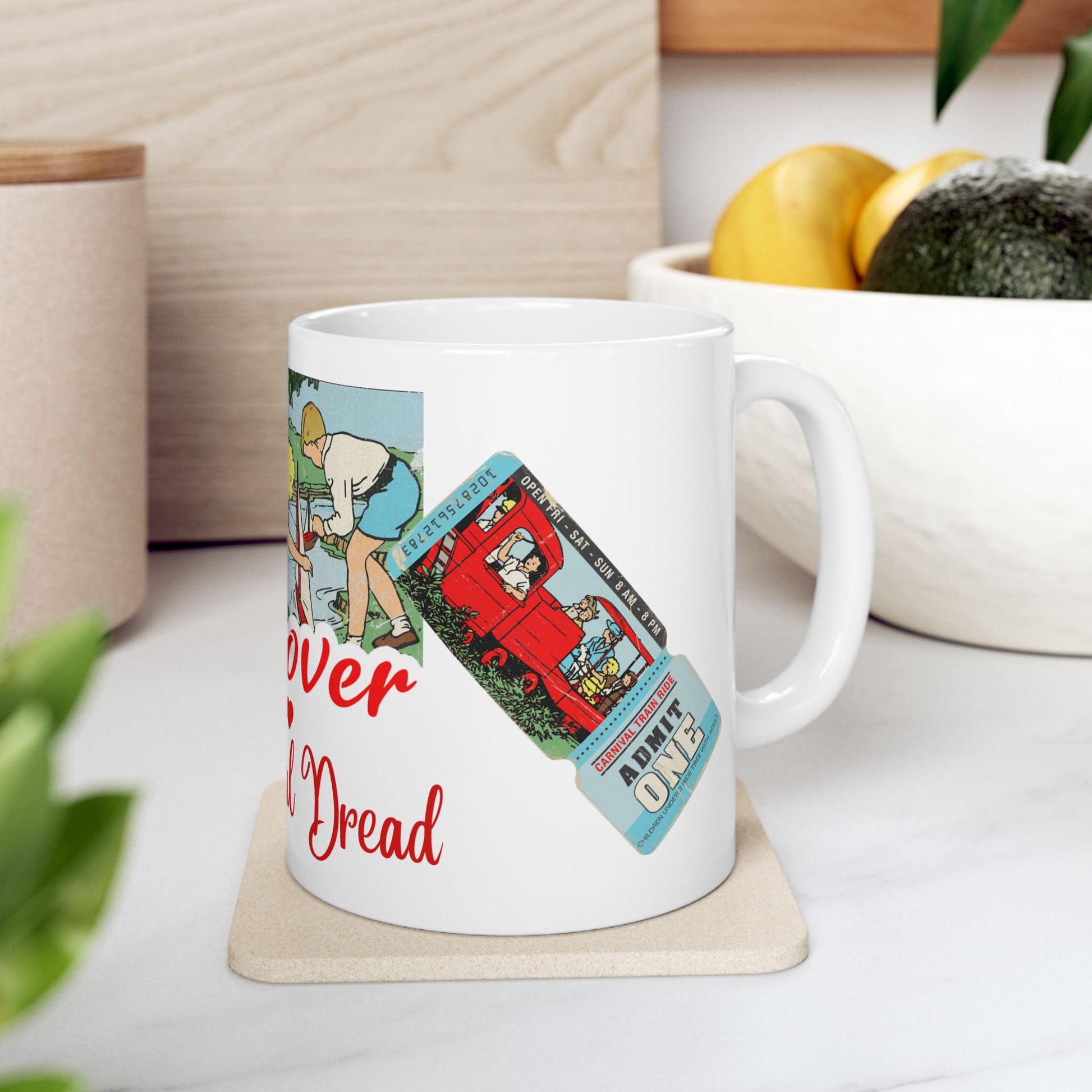 Whimsical Ceramic Mug: Discover Existential Dread, Funny Gift for Coffee Lovers