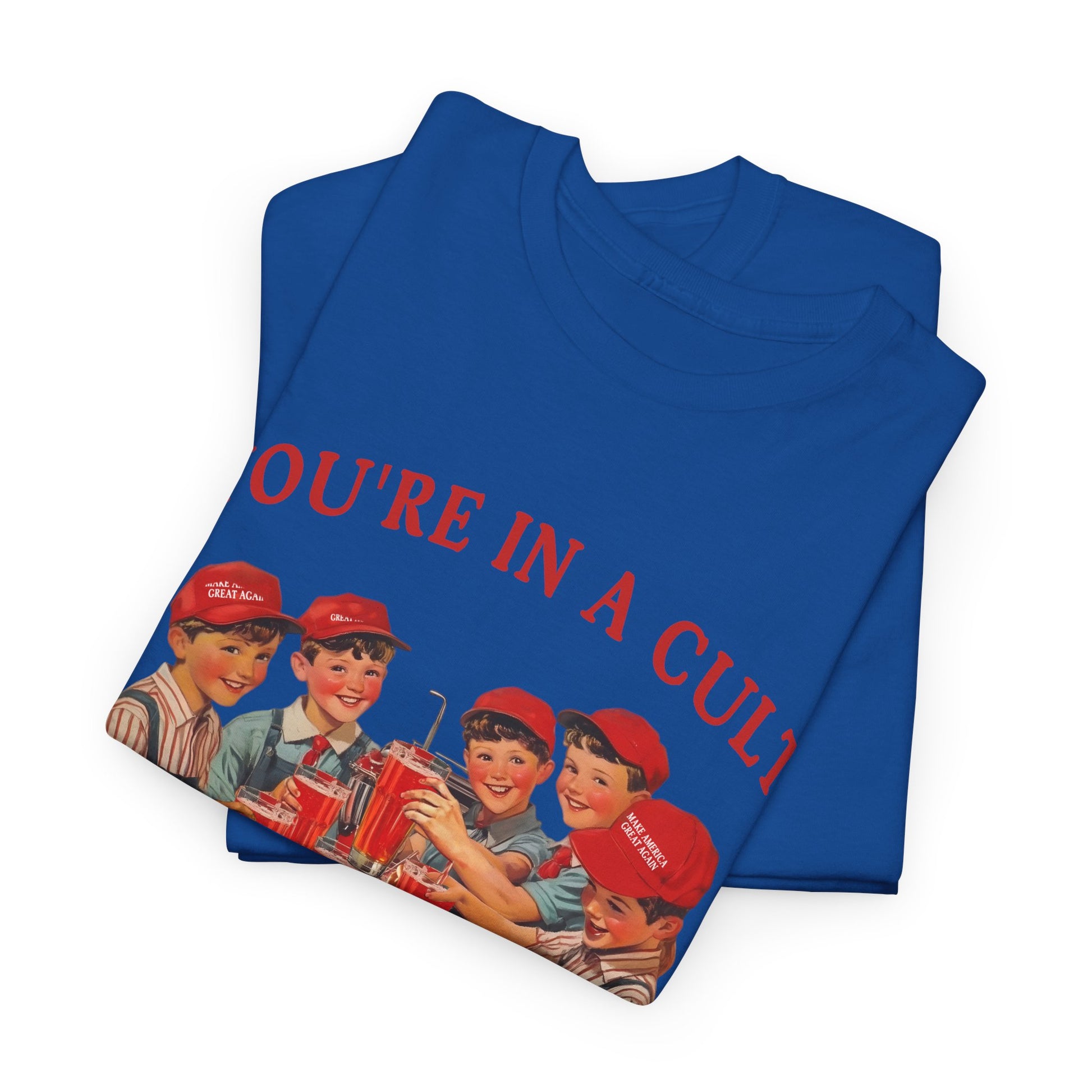 Political Cult Humor Unisex Heavy Cotton Tee- Vintage Inspired Retro Dystopian T-Shirt