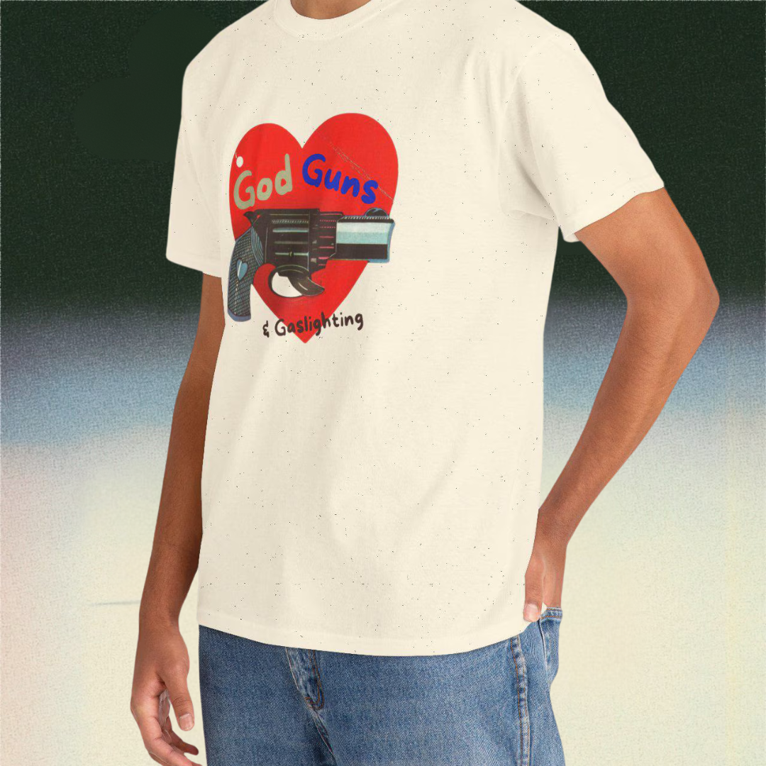 God Guns Unisex Heavy Cotton Tee | Ironic Retro Graphic Tee