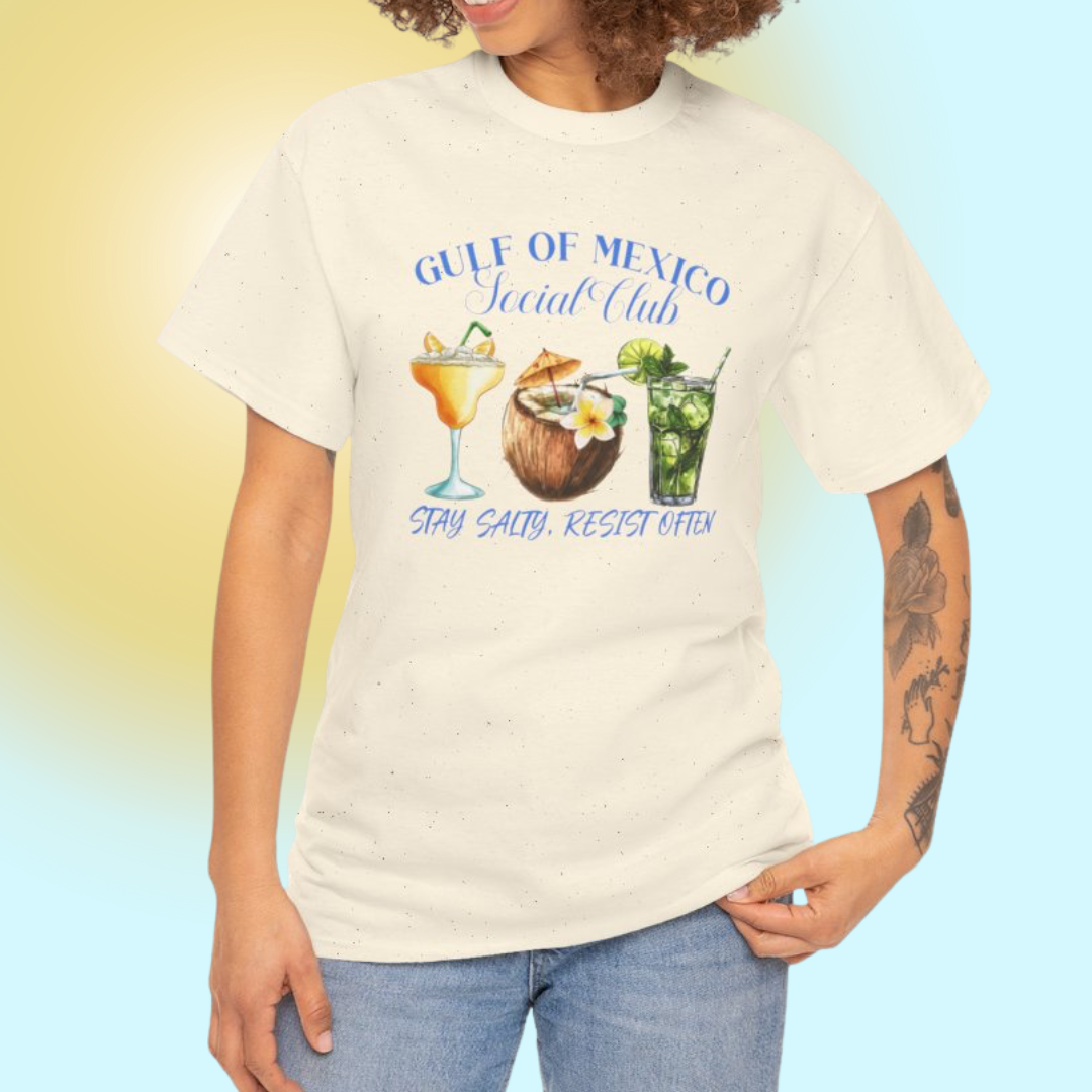 Gulf of Mexico Social Club Tee, Vintage Beach Shirt, Unisex Cotton T-Shirt