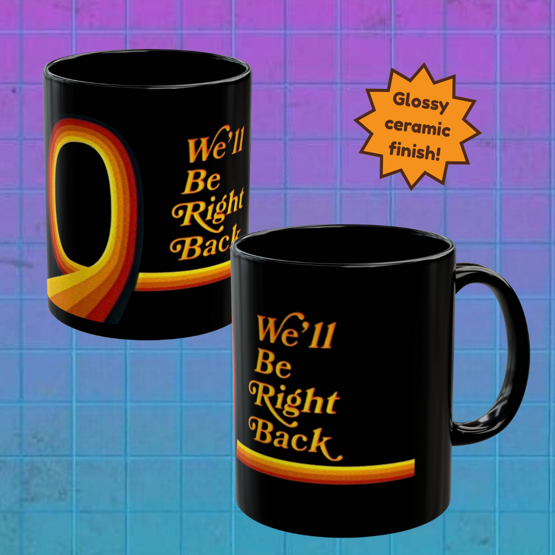 Retro mug collection with vintage-inspired designs, featuring funny, sarcastic, and dark humor graphics in a nostalgic 1950s advertising style. Perfect novelty coffee mugs for gifts, kitchen decor, and everyday use.