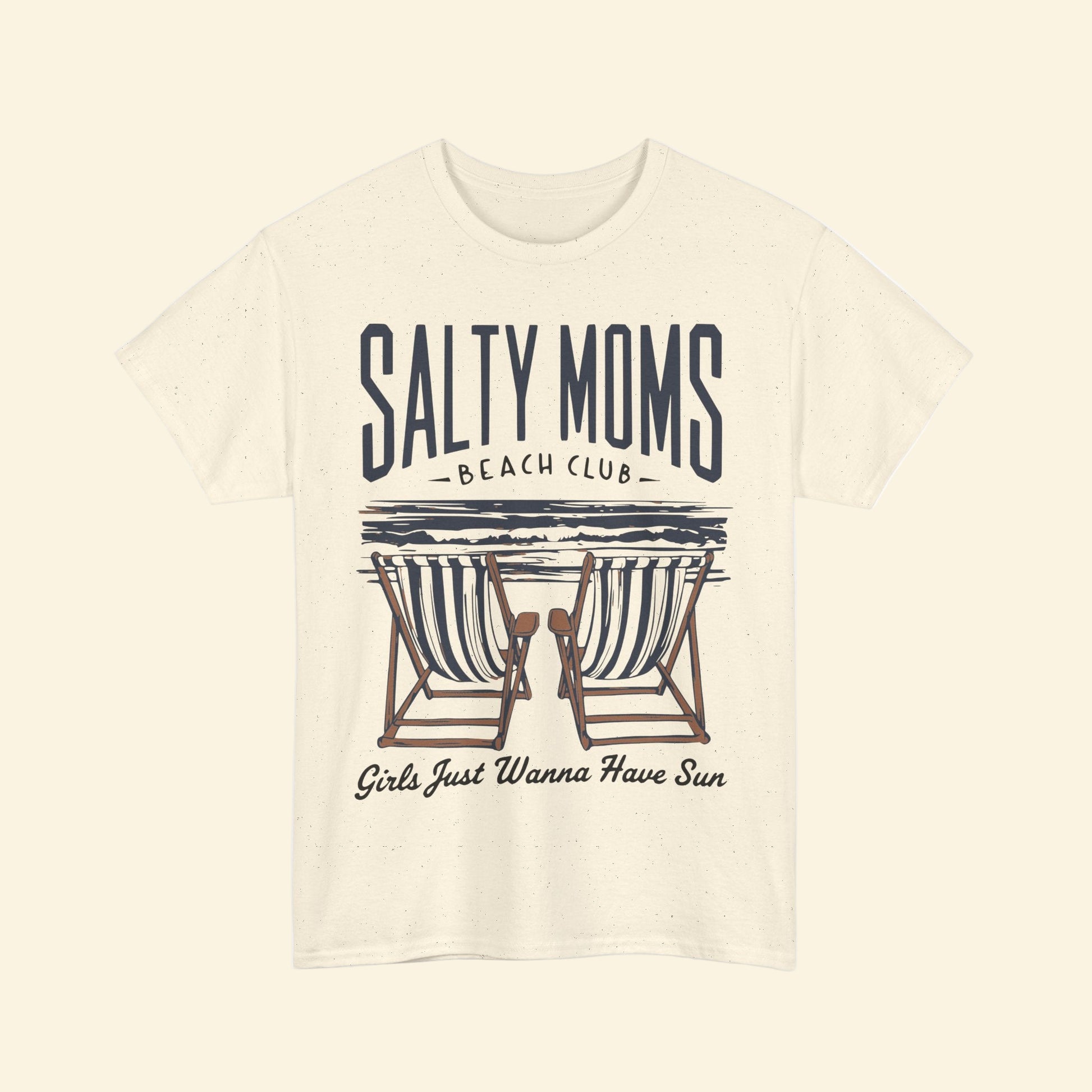 Salty Moms Beach Club Tee | Summer Vibe Retro Unisex Cotton Shirt