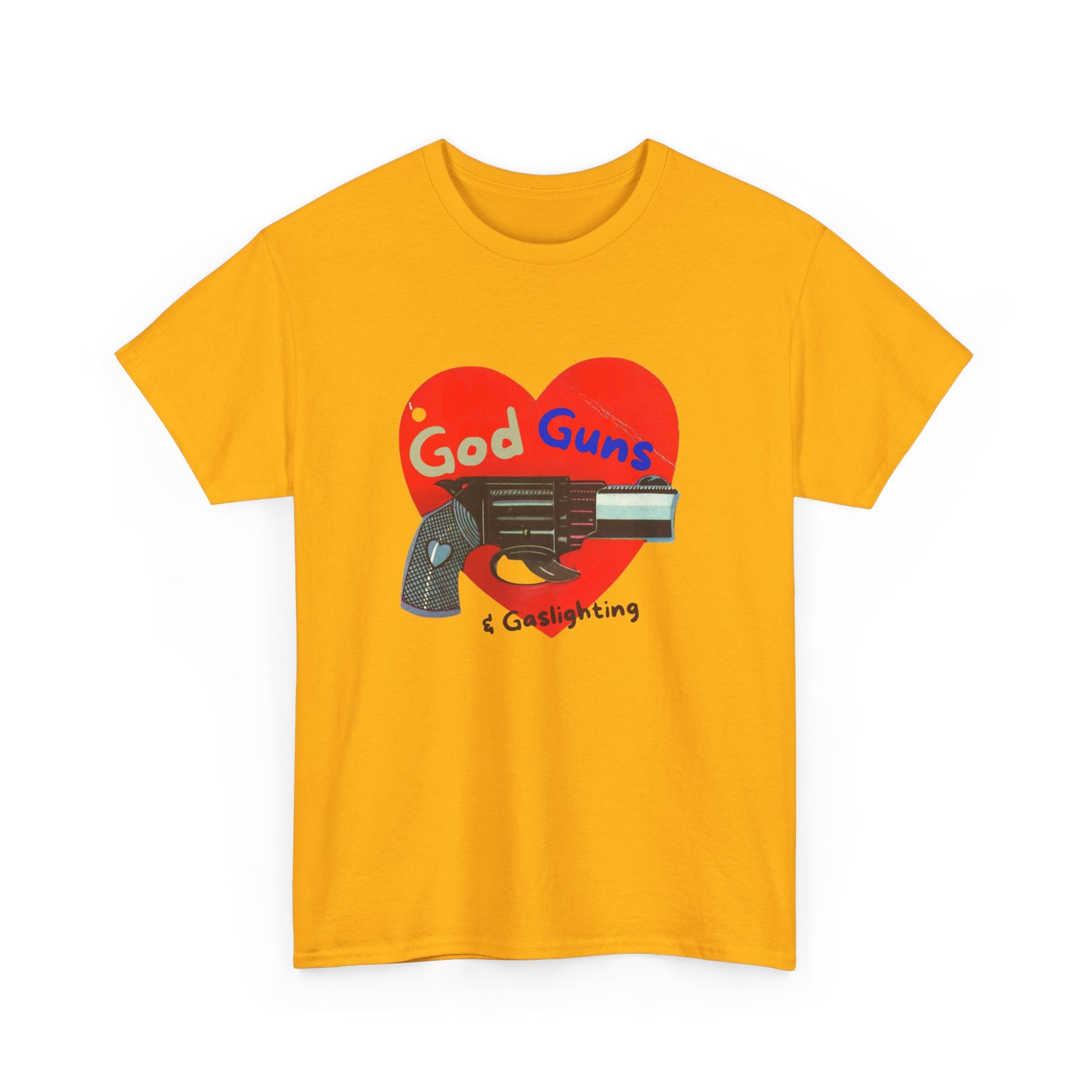 God Guns Unisex Heavy Cotton Tee | Ironic Retro Graphic Tee