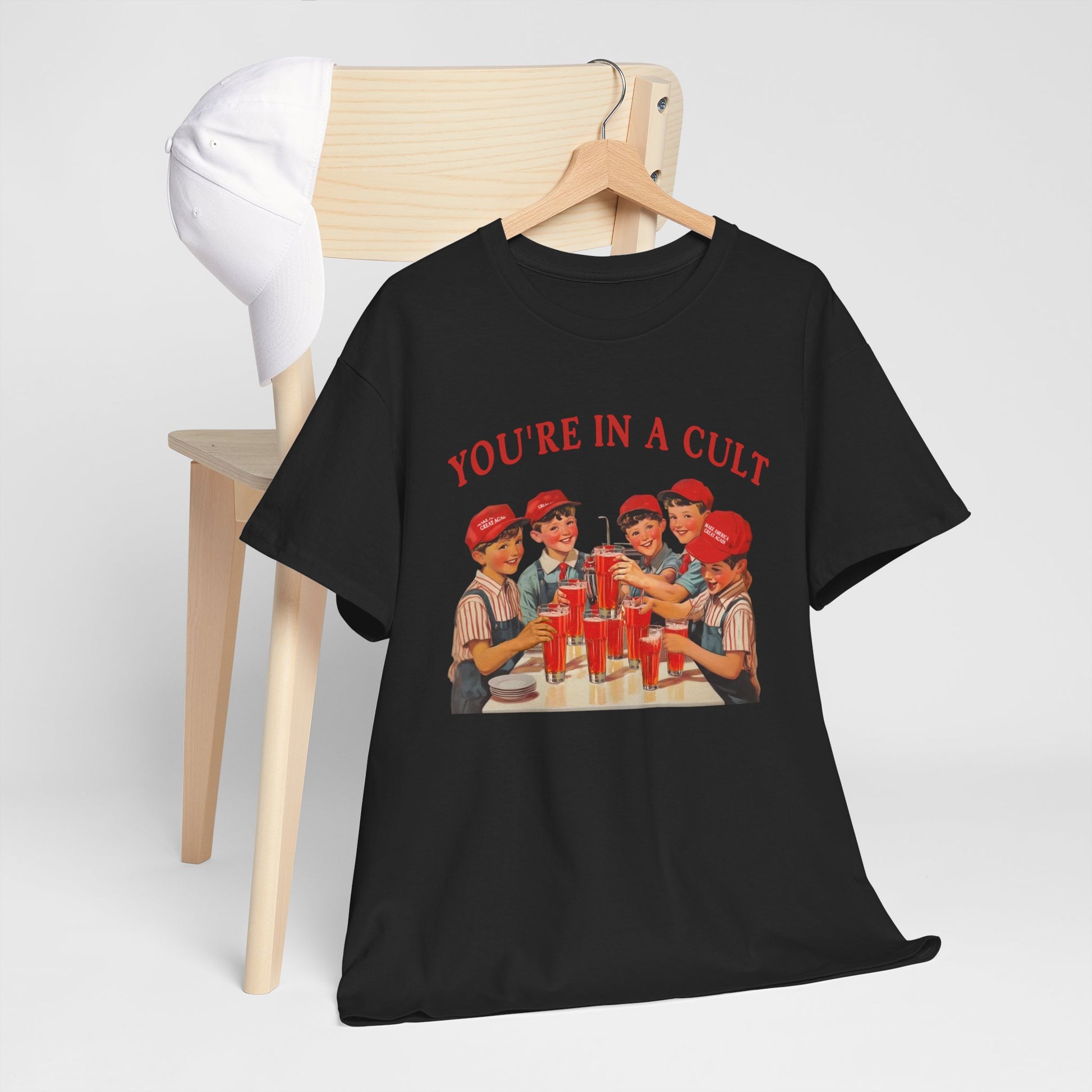 Political Cult Humor Unisex Heavy Cotton Tee- Vintage Inspired Retro Dystopian T-Shirt