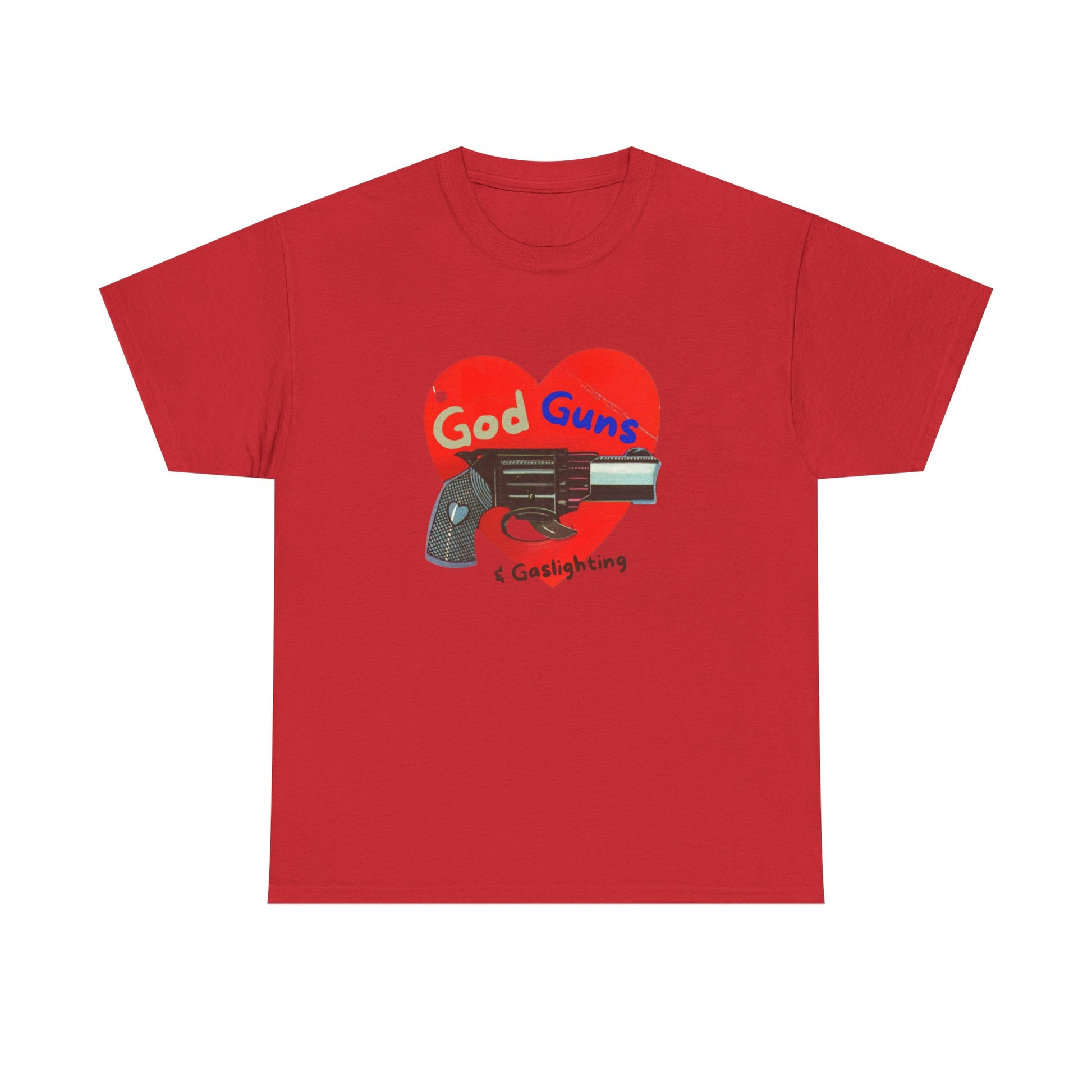 God Guns Unisex Heavy Cotton Tee | Ironic Retro Graphic Tee