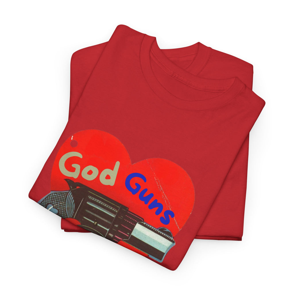 God Guns Unisex Heavy Cotton Tee | Ironic Retro Graphic Tee