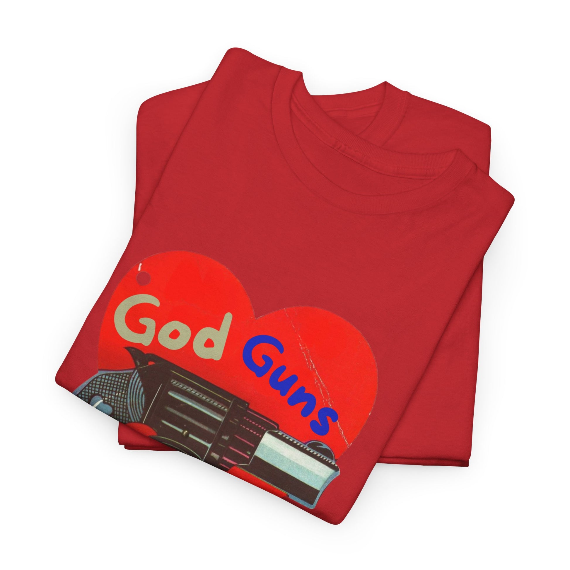 God Guns Unisex Heavy Cotton Tee | Ironic Retro Graphic Tee