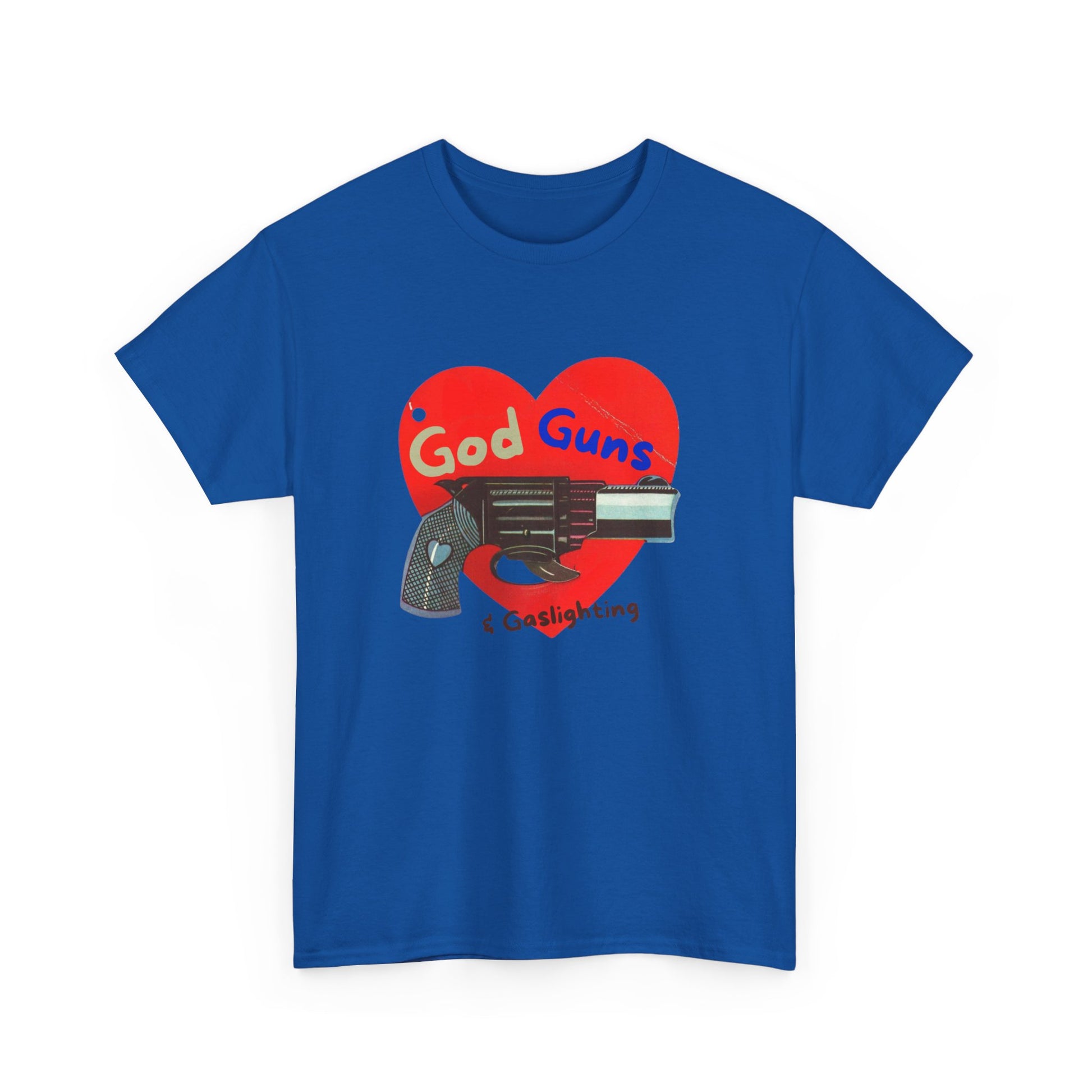 God Guns Unisex Heavy Cotton Tee | Ironic Retro Graphic Tee