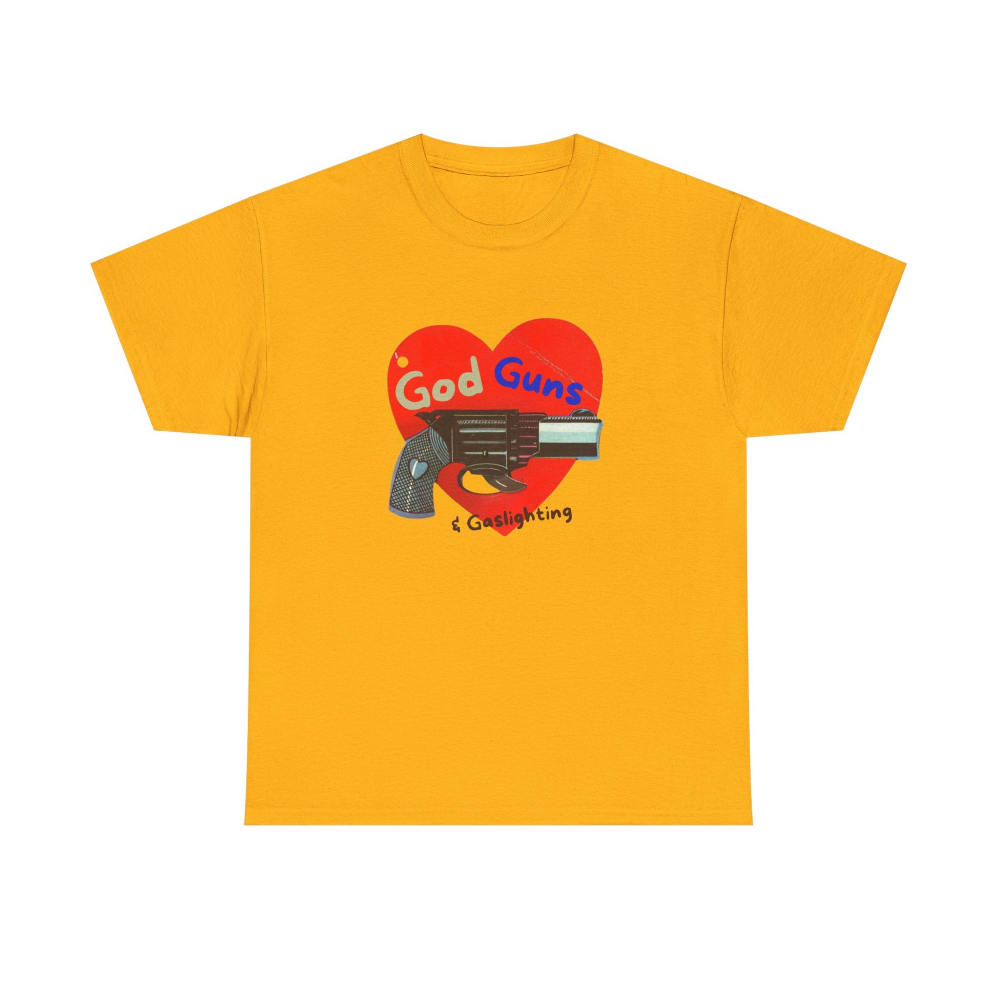 God Guns Unisex Heavy Cotton Tee | Ironic Retro Graphic Tee