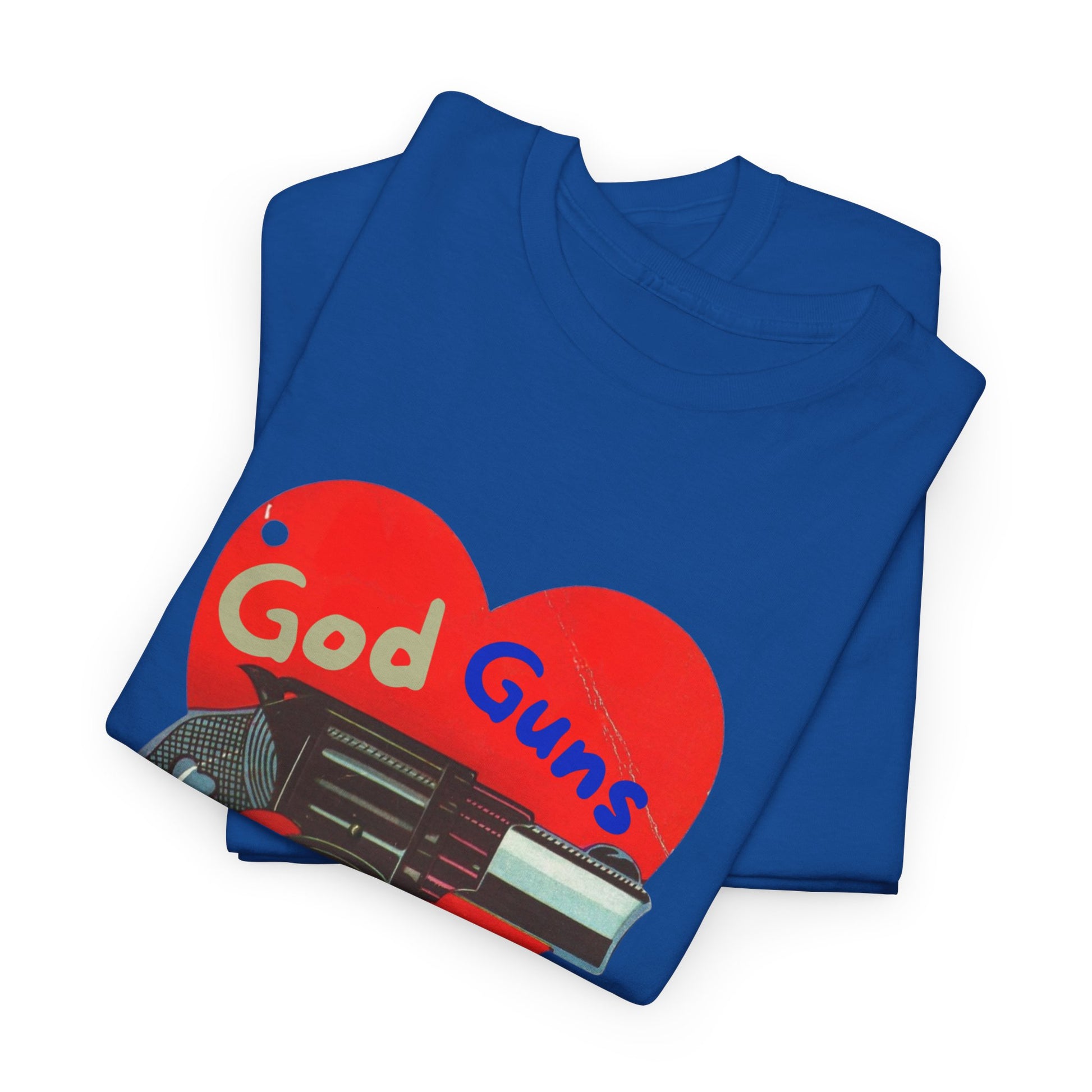 God Guns Unisex Heavy Cotton Tee | Ironic Retro Graphic Tee
