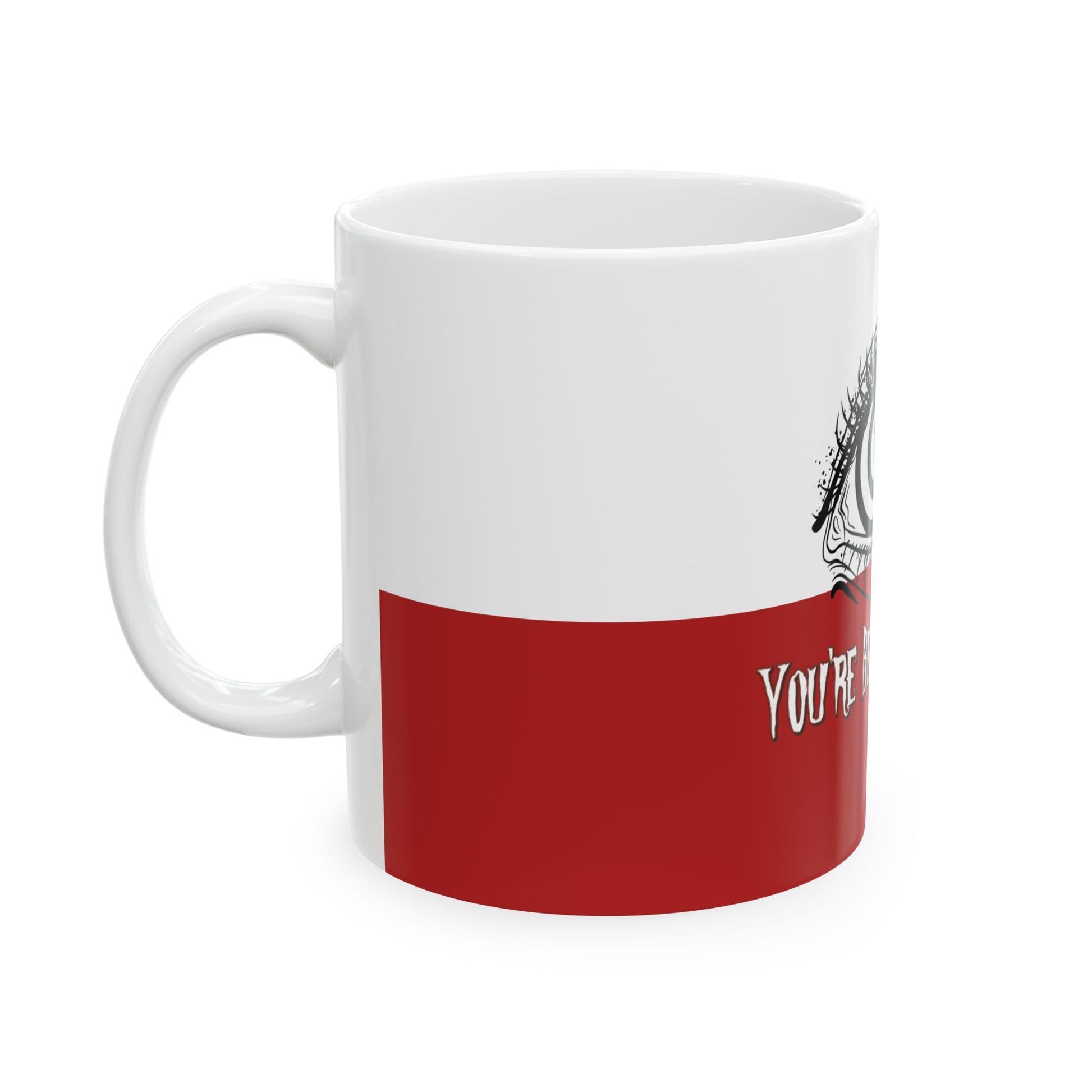 Eye-Opening Ceramic Mug - Dystopian Mug for Coffee Lovers