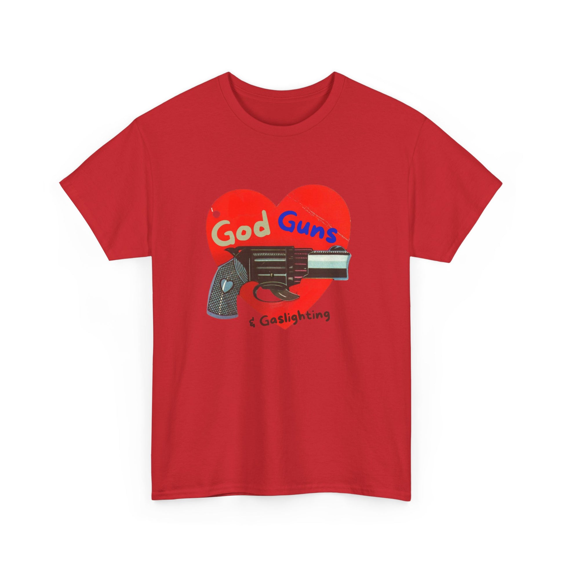 God Guns Unisex Heavy Cotton Tee | Ironic Retro Graphic Tee