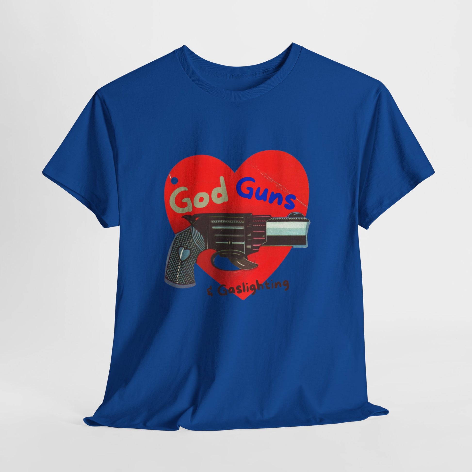God Guns Unisex Heavy Cotton Tee | Ironic Retro Graphic Tee