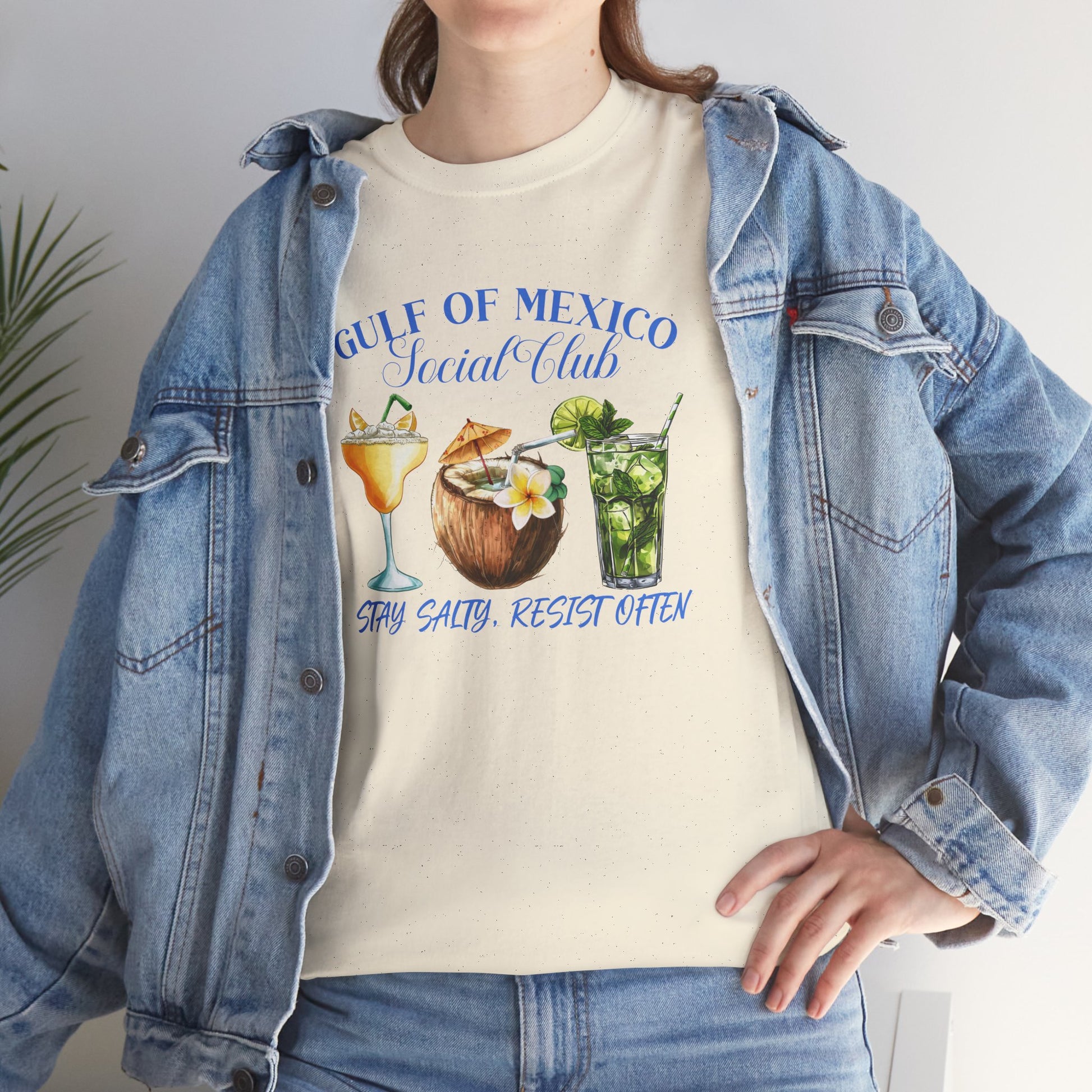 Gulf of Mexico Social Club Tee, Vintage Beach Shirt, Unisex Cotton T-Shirt